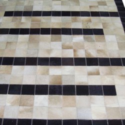 Factory Direct Trendy Fancy Embroidered Leather Rug Carpet Top Selling Sustainable Area Rugs Set for Living Room Made in India - Product Image 2