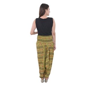 Pantalon Harem unisexe pour femmes, entrejambe moyen, taille élastique, respirant, séchage rapide, été, 100% coton, coupe ample, longueur totale, vintage - Product Image 3