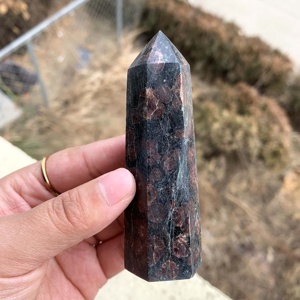Natürlicher hochwertiger Kristall Arfvedsonite Stone Tower Heils tab <span class=keywords><strong>Firew</strong></span> Gem Point für die Inneneinrichtung - Product Image 4