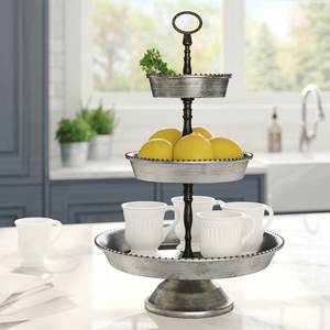 Support à étages en métal galvanisé gris KS International Howard's pour une présentation élégante - Product Image 1