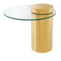 Table basse moderne de luxe en métal avec plateau en bois, finition laiton antique, structure en acier inoxydable, table de bar pour salon, mobilier de maison haut de gamme