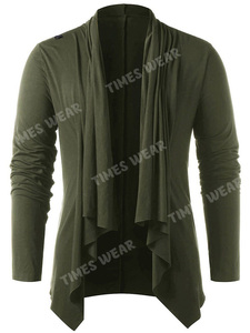 Camiseta informal de alta calidad para hombre, camiseta asimétrica ajustada con cuello alto - Product Image 6