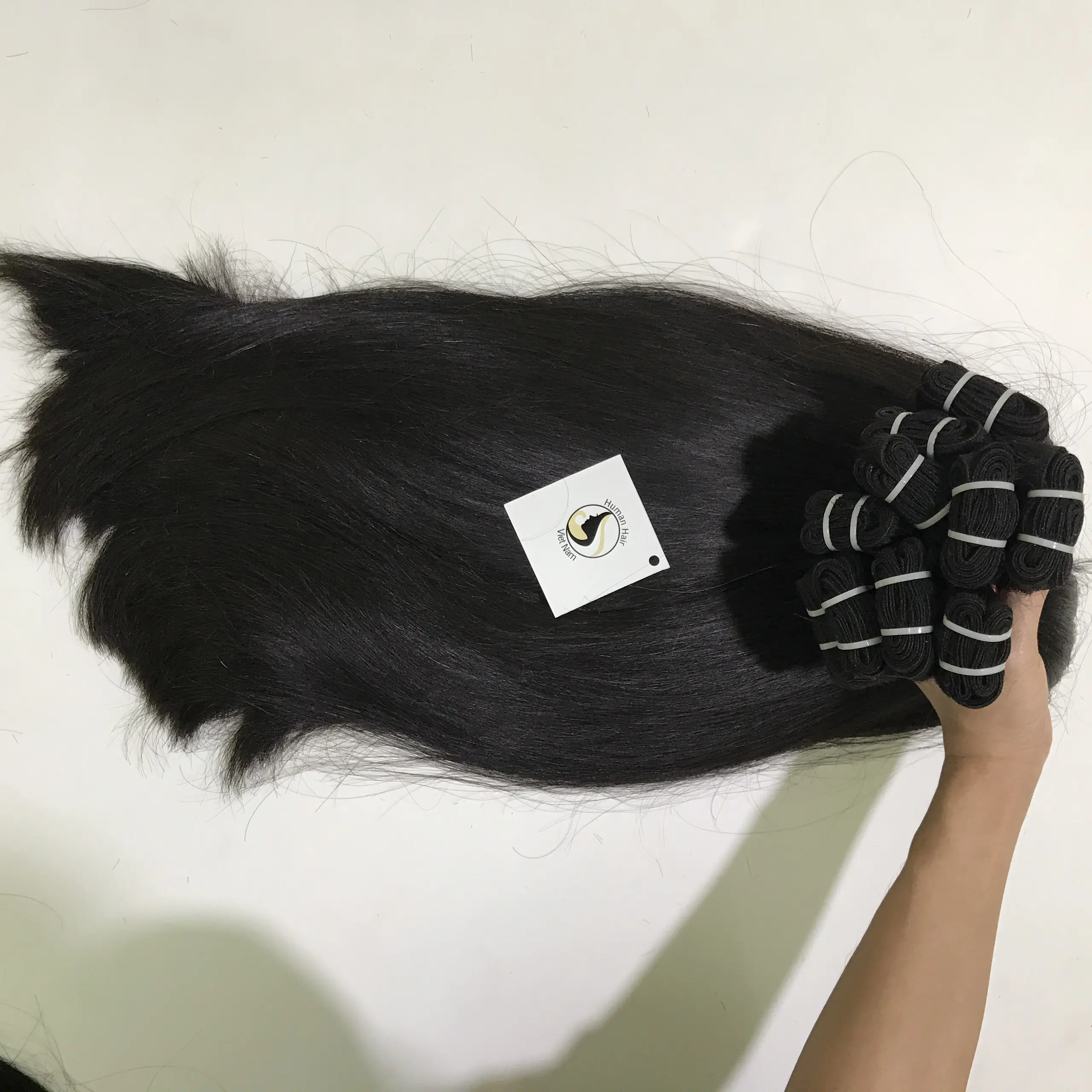 Menschliches Haar Vietnam Fabrik Doppel Gezogen Maschine Schuss Haar Verlängerung California Großhandel Haarwebart Händler