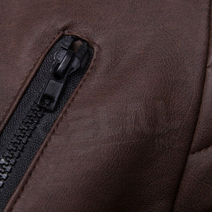 Chaquetas de cuero ligeras hechas en Pakistán para hombre, logotipo personalizado, transpirable, con capucha, cuello levantado, ropa de calle para invierno, talla XL, precio - Product Image 4