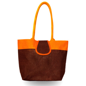 Sac de plage d'été élégant sac à main en jute à poignée en coton avec fermeture par corde à boutons sac de shopping de couleur naturelle à motif personnalisé nouvel arrivage - Product Image 4