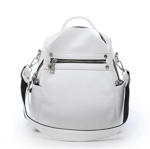 fashion girls Backpack bag genuine Leather college Schoolbag Ladies Shoulder bag high quality custom logo - Product Image 1
