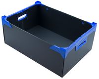 Boîte en plastique PP ondulé multicolore, 7 pièces, en plastique