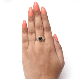 Wholesale 925 Sterling Silver <b>Rings</b> Natural <b>Black</b> Onyx Gemstone Bezel Set Boho Style for Weddings Anniversaries Engagements - Product Image 2