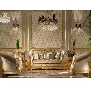 Conjunto de sofás clásicos de 8 plazas para sala de estar, muebles de diseño de madera tallada a mano, aspecto antiguo europeo - Product Image 6