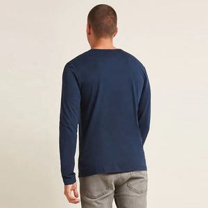 Short <b>Sleeve</b> <b>Henley</b> Custom Logo Casual Slim Fit Knitted Cotton <b>Men's</b> Vintage T-Shirt - Product Image 3