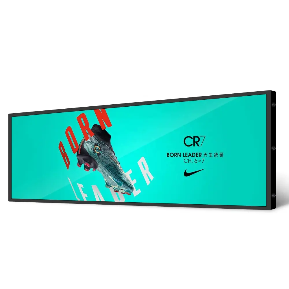 Refee wide stretched bar lcd touch screen panel sign android display banner/bar display/bar screen