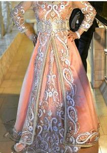 Designer marocain caftan robe de mariée superbe belle couleur avec broderie lourde Zardozi vêtements indiens et pakistanais-2019 - Product Image 2