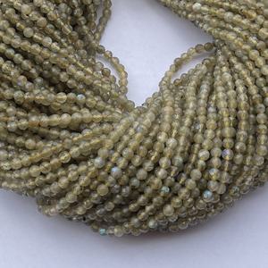 2mm 3mm 4mm naturel Micro jaune Labradorite pierres précieuses à facettes dernière conception perles brin en gros meilleur prix d'usine fournisseur - Product Image 2