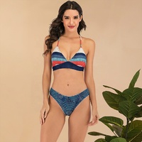 Maillots de bain uniques pour femmes 2020, bikini bandeau deux pièces, culottes de bain personnalisables en couleur et logo, anti-UV, Spandex/Nylon