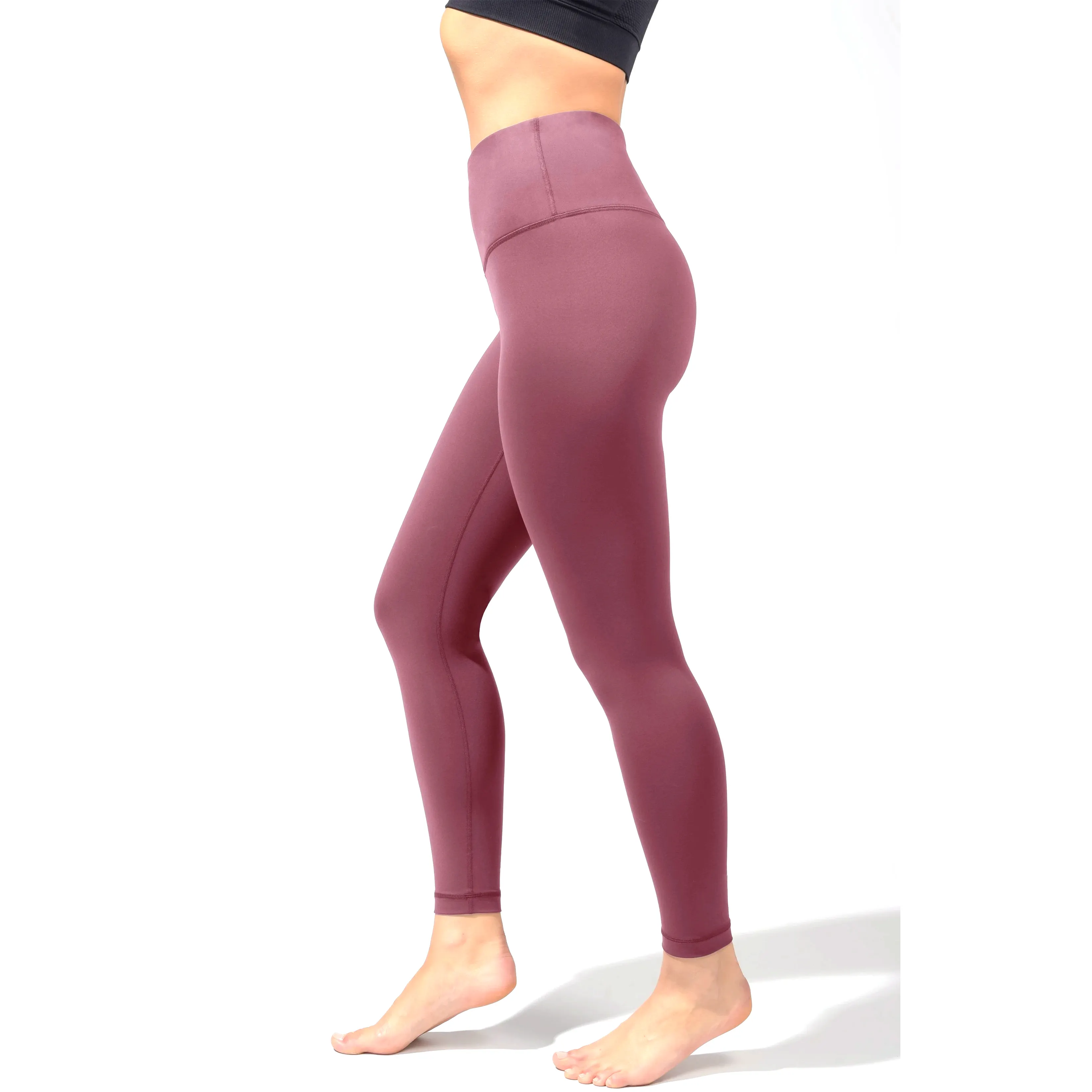 Sports Nude Yoga Leggings For Women Solid Pattern Fitness Training Ladies Yoga Tight Leggings