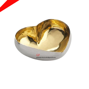 Bol moderne en aluminium noir avec accessoire doré, bol de service 2026 - Product Image 4
