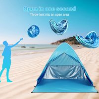 UPF 50 + Parapluie de sport portable automatique instantané Tente de plage à une chambre avec abri solaire pour bébé