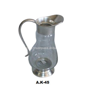 Top Sale Large Capacity Brass & <b>Glass</b> <b>Jug</b> Brass Base <b>Glass</b> <b>Water</b> <b>Jug</b> - Product Image 1