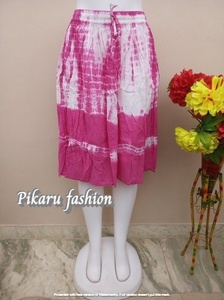 Wholesale Low Price Summer <b>Mini</b> Skirts for Women Blue Tie Dye Handmade Casual Midi Skirt 2023 Luxury Product - Product Image 2