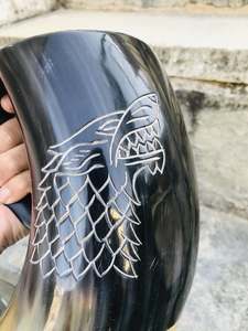 แก้วมักทำจากเขาควาย,แก้วดื่มเบียร์ฮอร์นสำหรับส่งออกจากอินเดีย - Product Image 6