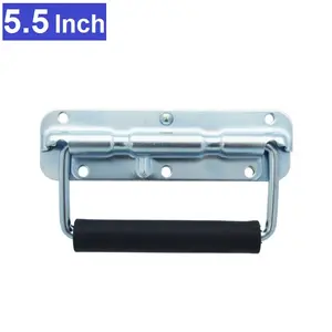 H403 Hot Selling price competitive equipment duty metal cabinet flight case metal handle with rubber grip hardware