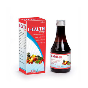 น้ำเชื่อมสมุนไพรสูตรใหม่มาแรง ลดราคา อาหารเสริม L Earth ผสมเฟอร์ริกแอมโมเนียมซิเตรต กรดโฟลิก บี2 สังกะสี และธาตุเหล็ก เพื่อสุขภาพ - Product Image 1