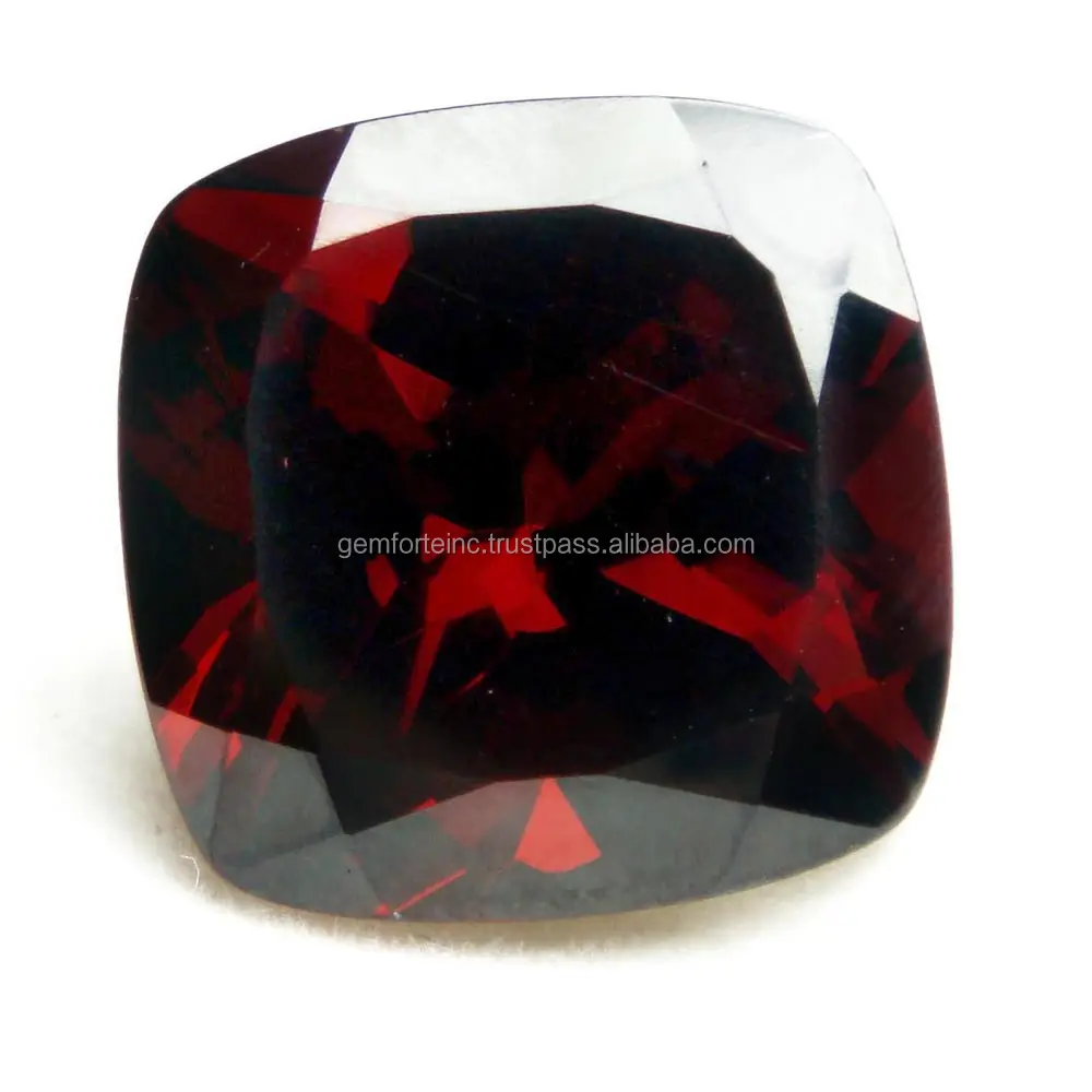Pietra di granato naturale qualità AAA 11 x11mm dimensioni taglio cuscino sfaccettato gemma sciolta acquista a prezzo all'ingrosso granato rosso mozambico
