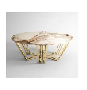 장식 대리석 탑 금속 커피 테이블