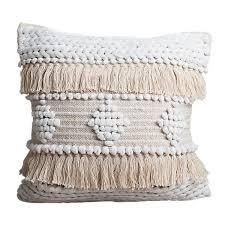 Designer 100% Cotton Shaggy Throw Pillow Cover Hand Woven Geometric Lumbar <b>Cushion</b> for Indoor Outdoor Home Bedroom Decor Hotels - Product Image 6