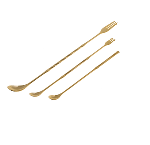 Cuchara de latón con diferentes tamaños para Bar de restaurante y cuchara dorada de latón de hotel para venta caliente - Product Image 5