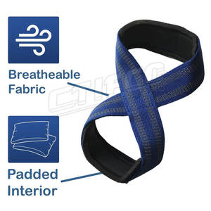 Heavy Duty Neopreno Antideslizante Transpirable Levantamiento de pesas Gimnasio Fitness Ejercicio Tirar Figura Ocho Correa - Product Image 3