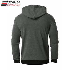 Sudadera con capucha básica de algodón con logotipo personalizado de alta calidad para hombre, mezcla de algodón 100%, elementos esenciales de invierno de algodón para bricolaje OEM - Product Image 2