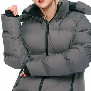 Mantel Hangat Tahan Angin Luar Ruangan Kustom Jaket Puffer Bawah Sangat Ringan untuk Pria Musim Dingin