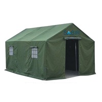 Nouveautés : Tente de camping d'hiver à structure en fer, toile technique, design dernier cri, couleur kaki vert olive