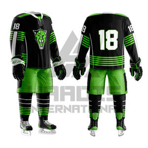 ชุดฮ็อกกี้ผู้ชายแห้งเร็วเครื่องแบบกีฬาผู้ใหญ่ชุดฮ็อกกี้น้ำแข็งทำจากโพลีเอสเตอร์ OEM - Product Image 1