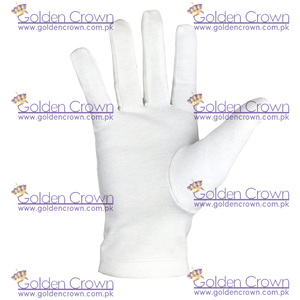 Guantes de algodón masónicos masones de alta calidad en negro S + C | Proveedor de guantes de desfile masónico - Product Image 5