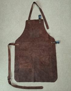 Custom Best Barber Shop Men Black <b>Leather</b> Bib <b>Aprons</b> with Pockets - Product Image 6