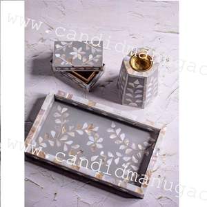 Ensemble de brûleurs d'encens arabe de luxe Mubkhar petit brûleur d'encens de luxe avec incrustation de nacre et d'os porte-encens à bas prix - Product Image 5