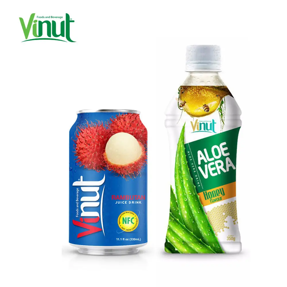 350ml VINUT şişelenmiş yüksek kaliteli sağlıklı meyveli içecek aloe vera ananas suyu tay meyve vegan içecek tayland meşrubat dolum makinesi