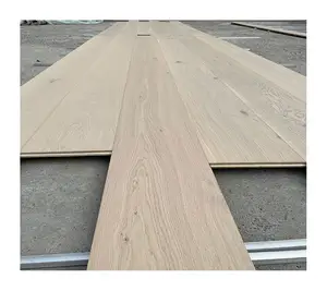 Extra Length 4M/13 Feet European Oak Engineered Wood Flooring, Prefinished 12mm Modern Traditional AB Click Brushed