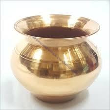งานแฮนด์เมดทำจากทองแดงบริสุทธิ์ Kalash/Lota ดีไซน์โค้งมนและโค้งมนสำหรับ Diwali, Pooja,เทศกาล-ของตกแต่งบ้าน - Product Image 2