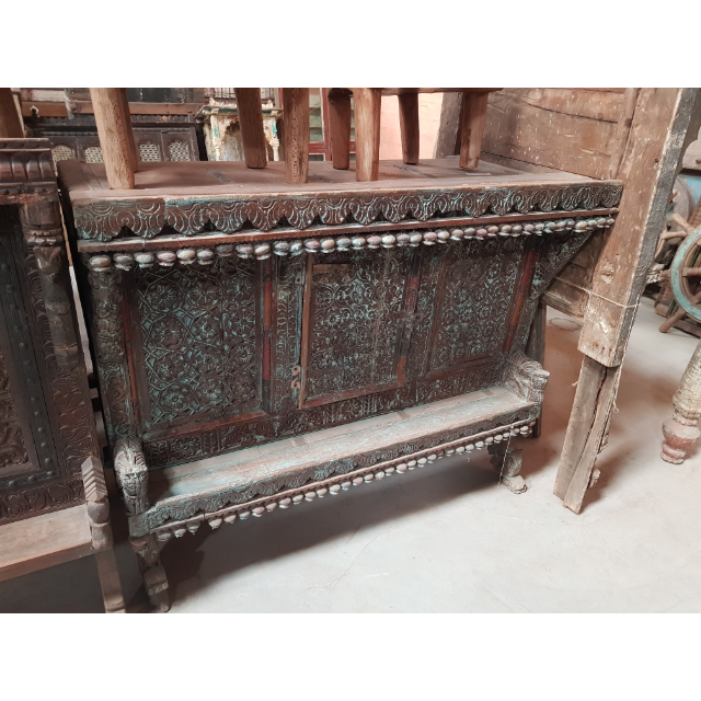 wood carved chest