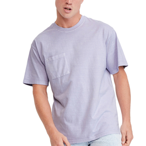 เสื้อยืดคอกลมสีขาวสำหรับผู้ชาย OEM 2021 รุ่นใหม่ทันสมัย สไตล์กระเป๋าเสื้อ ผลิตตามสั่ง ผ้าฝ้าย 100% เสื้อยืดเรียบง่ายสำหรับผู้ชาย - Product Image 1