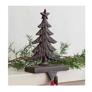 ที่แขวนถุงเท้าคริสต์มาสลายเกล็ดหิมะโลหะสีเงินแบบโมเดิร์น พร้อมเคลือบอีพ็อกซี่ - Product Image 3