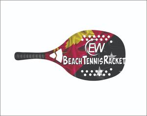 Raquettes de tennis de plage 20 mm, face en fibre de carbone, poignée en fibre de carbone, filet en fibre de verre, poids 310-330 g, longueur 50 cm - Product Image 6