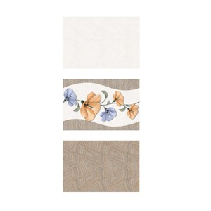 Azulejos de pared de baño de cerámica de decoración de diseño de flores simples 300x450mm - Product Image 1