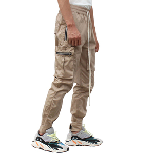 กางเกงคาร์โก้ของผู้ชาย,กางเกงคาร์โก้ซิปแบบกำหนดเองใส่สบายมีกระดุมติดไนลอน - Product Image 2