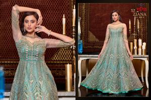 Vêtements indiens pakistanais vêtements de fête filet lourd avec broderie travail Salwar Kameez femmes vêtements indiens robes salwar kameez - Product Image 6