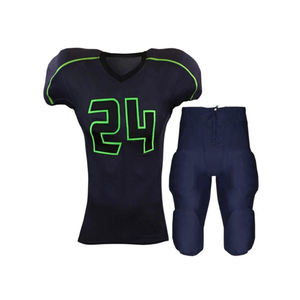 Derniers modèles de maillots de football américain respirants à manches courtes, uniforme de haute qualité en spandex/nylon pour les équipes sportives d'été - Product Image 2