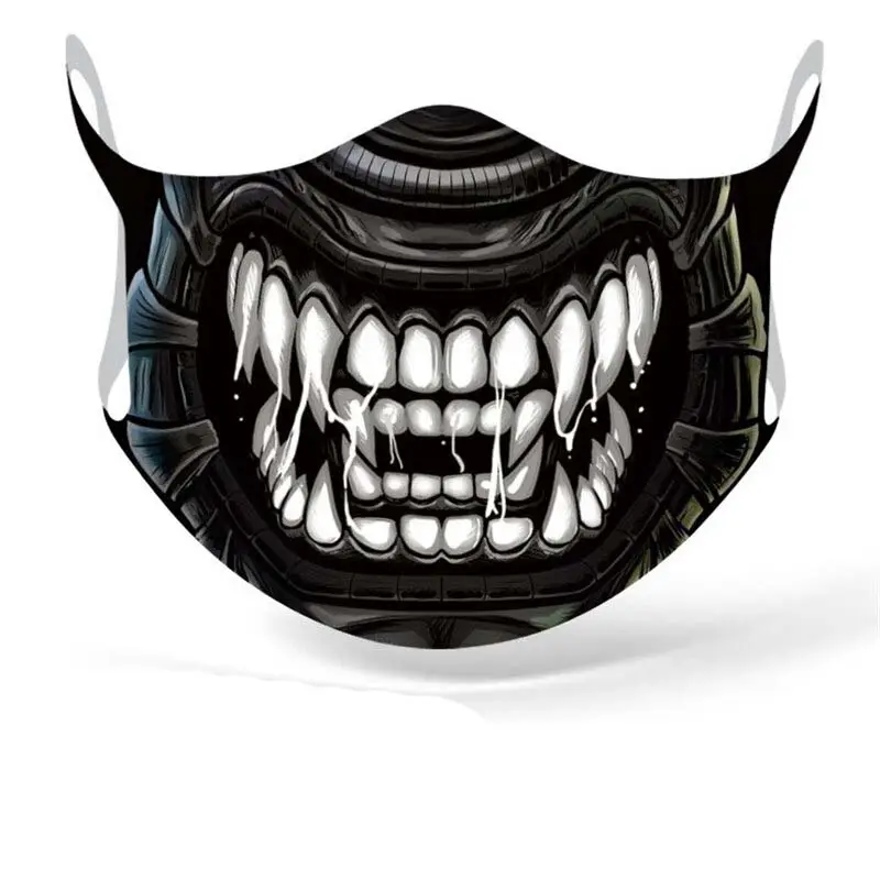 Maschera per il viso a bocca grande di veleno di supereroe maschera per la bocca riutilizzabile antipolvere per adulti maschera per il viso Cosplay divertente lavabile